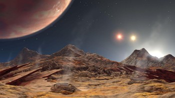 Bumi hanya punya Matahari tunggal, berbagi dengan planet-planet lain di Tata Surya. Tapi jauh di luar sana, ternyata ada pula planet yang memiliki tiga Matahari. Namanya LTT 1445Ab dengan tiga Matahari merah kerdil yang disebut LTT 1445. Lokasi mereka 22,5 tahun cahaya dari Bumi. Foto: NASA