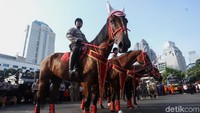 Pasukan berkuda juga dilibatkan dalam pengamanan Natal dan Tahun Baru.