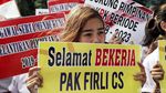 Aksi Dukungan Untuk Firli Bahuri dkk Digelar di Depan KPK