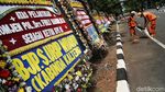 Deretan Karangan Bunga Mejeng Untuk Pimpinan Baru KPK