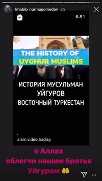 Khabib Nurmagomedov Ikut Doakan Muslim Uighur