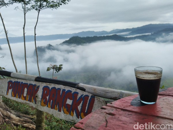 Dari kejauhan terlihat puncak-puncak bukit yang hijau. Udara di Puncak Bangku cukup sejuk, cocok untuk menikmati segelas kopi atau susu hangat sambil menikmati pemandangan (Foto: Dadang Hermansyah/detikcom) Dari kejauhan terlihat puncak-puncak bukit yang hijau. Udara di Puncak Bangku cukup sejuk, cocok untuk menikmati segelas kopi atau susu hangat sambil menikmati pemandangan (Foto: Dadang Hermansyah/detikcom)
