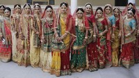 Ini momen saat para pengantin wanita berfoto bersama.