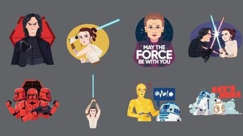 Stikernya bertema Star Wars-nya pun berlimpah. Foto: ZDNet