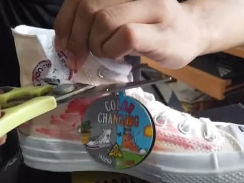 Demi Konten, Youtuber Kakak Beradik Ini Saling Merusak Sneakers Mahal