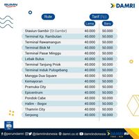 Tarif Baru DAMRI