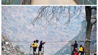 Lihatlah perbandingan mobilitas sebelum dan sesudah jembatan dibangun. Foto: Dok. Xinhua/Yang Wenbin