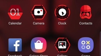 Tersedia tema dark side. Ikon-ikonnya pun bertema Star Wars. Foto: ZDNet