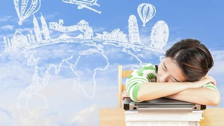 Ilustrasi Pekerja Mimpi Liburan Ilustrasi Pekerja Mimpi Liburan