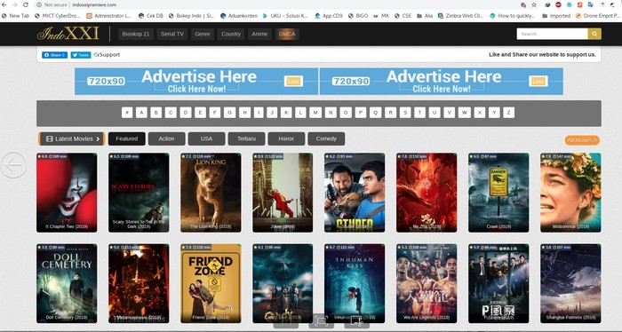 Foto: Screenshoot situs IndoXXI yang sedang diberangus Kominfo Foto: Screenshoot situs IndoXXI yang sedang diberangus Kominfo