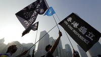 Aksi solidaritas dukungan untuk Uighur tersebut dimulai dengan damai.