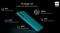 Spesifikasi & Harga Mi Note 10, yang Masuk RI 4 Januari 2020