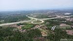 Penampakan Lengangnya Lalu Lintas Tol Lampung dari Udara
