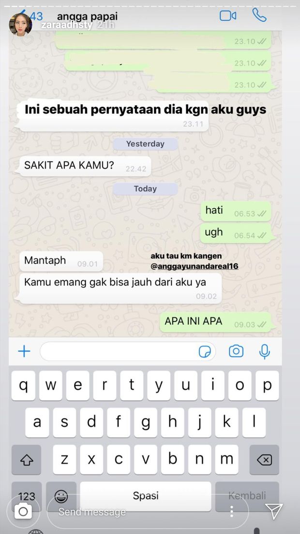 Ciee... Zara eks 'JKT48' Dikangenin Angga Yunanda