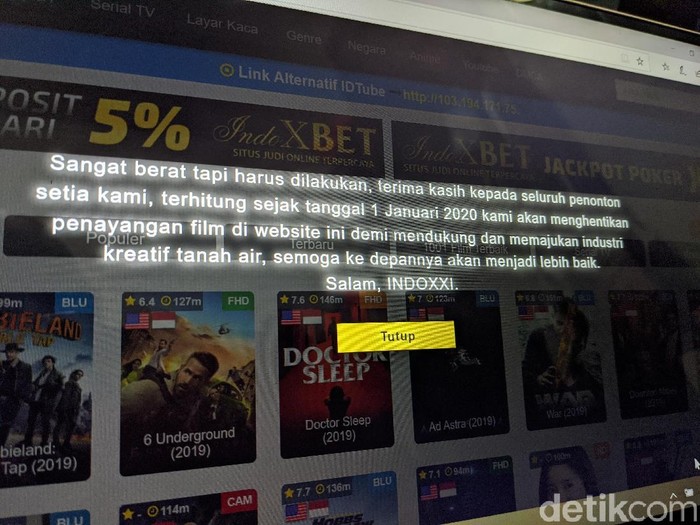 Foto: Adi Fida Rahman/detikINET/IndoXXI Streaming Online Ditutup, Ini Fakta-faktanya Foto: Adi Fida Rahman/detikINET/IndoXXI Streaming Online Ditutup, Ini Fakta-faktanya