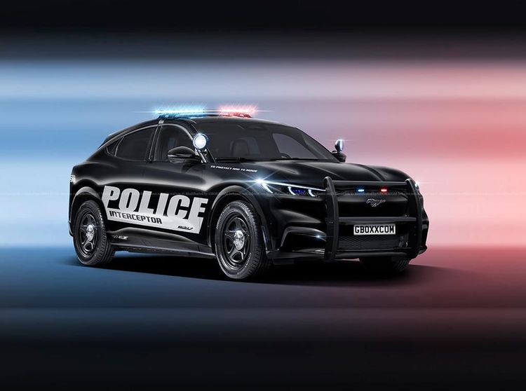 Mobil Listrik Ford Mustang Berseragam Polisi