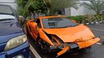 Penampakan Lamborghini Penodong Pelajar yang Kini Ringsek Parah