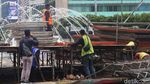 Panggung untuk Perayaan Malam Tahun Baru Mulai Dibangun