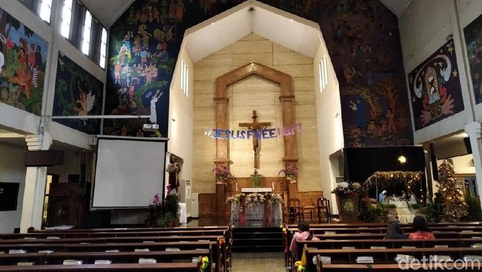 Gereja Katolik Santo Antonius Kotabaru, Yogyakarta, Rabu (25/12/2019).
