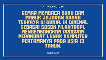 Gemar membaca dan filantropi, nampaknya tidak susah untuk ditebak. Foto: detikINET/Aisyah Kamaliah