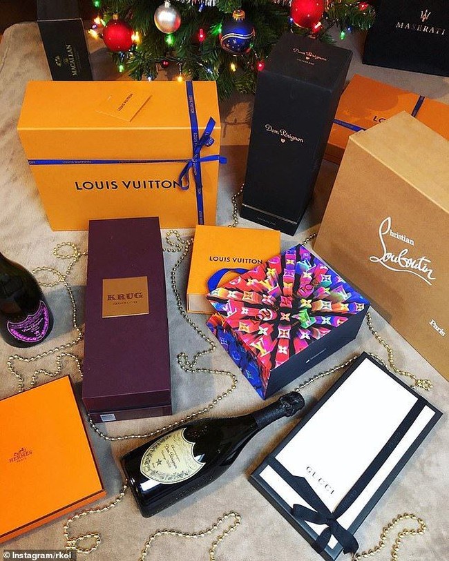 Berbagai hadiah mewah untuk Natal dipamerkan lewat akun Rich Kids of Instagram. Beberapa di antaranya Louis Vuitton, Gucci sampai Hermes. Foto: Instagram