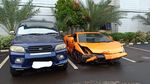 Penampakan Lamborghini Penodong Pelajar yang Kini Ringsek Parah