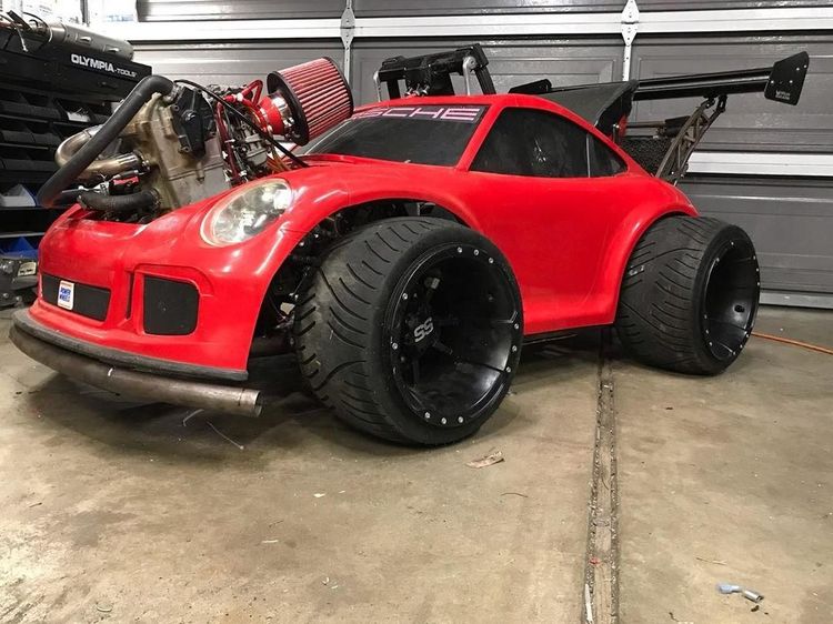 Gokart Bergaya Porsche, Mesin Potong Rumput Ditanggalkan
