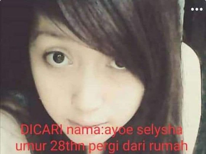 Foto Ayu Shelisa semasa hidup, Jumat (27/12/2019).