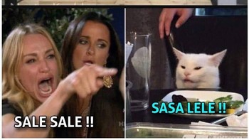 Meme yang paling bikin ketawa di 2019 adalah Woman Yelling At A Cat yang bertema salah baca. Aslinya ini gabungan 2 meme yaitu Taylor Amstrong Crying dan Smudge Cat yang duluan ngetop (Pool)