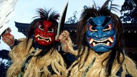 Jepang punya tradisi unik untuk menyambut tahun baru. Namanya adalah Festival Namahage yang diadakan di Oga, Prefektur Akita (Getty Images)