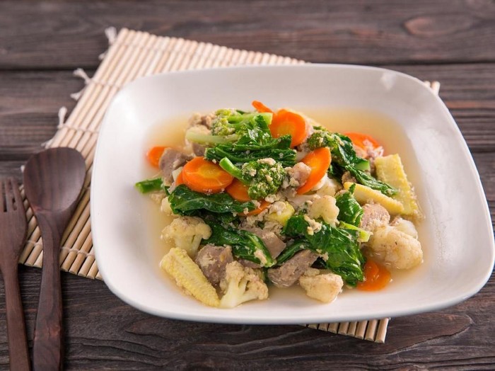 capcay. indonesian chinese food made from various vegetable