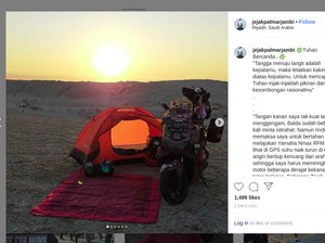 Alhamdulillah, 8 Bulan Naik Nmax, Rider Asal Jambi Tiba di Mekkah