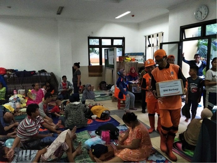 Suasana posko bencana banjir Jakarta (Foto: dok. BNI)