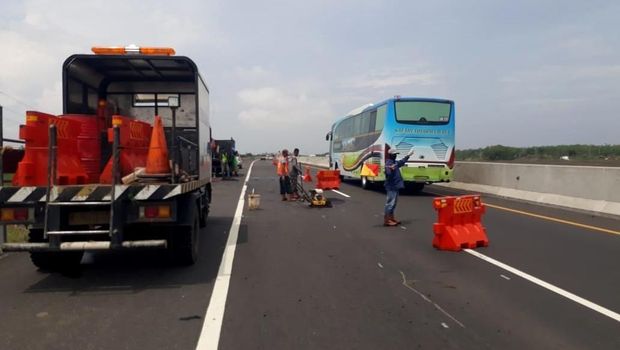 Perbaikan Lubang di Tol Pemalang-Batang Ditargetkan Rampung Besok
