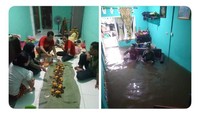 Banyak korban banjir yang terjebak di rumahnya. Kisah haru sekaligus tragis turut dibagikan oleh netizen. Seperti curhatan netizen yang pamer foto before dan after saat banjir.  Foto: istimewa