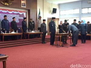 Awal Tahun 2020, Bupati Ciamis Lantik dan Rotasi 157 Pejabat