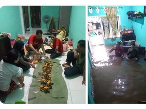 Beberapa Jam Usai Makan-makan Tahun Baru, Rumah Orang Ini Kebanjiran