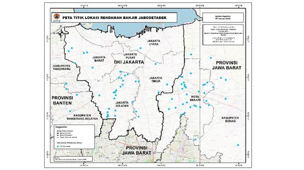 Peta Banjir Jakarta 2020