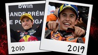 Marc Marquez masih berlaga di 125cc pada 2010. Kini 10 tahun berselang, dia sudah memiliki delapan gelar juara dunia di semua kelas (ist.)