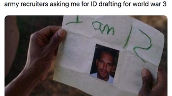 Banyak orang Amerika yang tidak mau kena wajib militer dan pura-pura jadi anak kecil (Twitter)