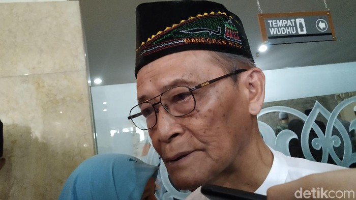 Buya Syafii Maarif di kantor PP Muhammadiyah, Yogyakarta, Jumat (3/1/2020).