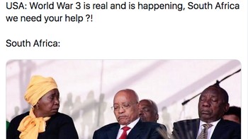 Ada becandaan Amerika minta bantuan Afrika Selatan buat lawan Iran (Twitter)