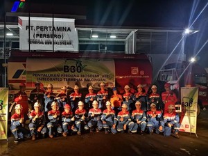 Pertamina Balongan Pasok Perdana B30 ke Ciayumajakuning