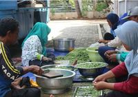 Keren! Meski Rumahnya Kebanjiran, Wanita Ini Tetap Jadi Relawan di Dapur Umum