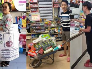 Tak Boleh Pakai Plastik, Orang Thailand Belanja Pakai Karung Gula hingga Panci