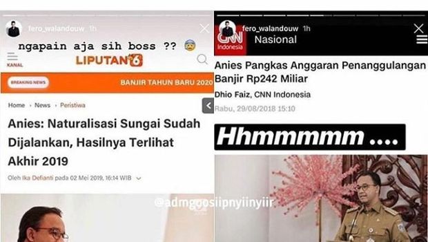 Postingan Fero Walandouw soal Anies Baswedan