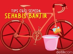 Tips Mencuci Sepeda yang Tergenang Banjir