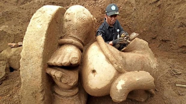 Arca Ganesha Terbesar di Dieng Kini Disimpan di Museum