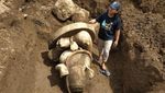 Penampakan Arca Ganesha Terbesar di Dieng