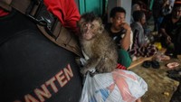 Diketahui, sebanyak 200 kk di Desa Ciladaheun yang masih mengungsi di tempat lebih aman dari pergerakan longsor, belum mendapatkan bantuan karena akses jalan dan jembatan rusak, padahal warga yang terisolir sangat membutuhkan makanan, air bersih, pampers untuk bayi, dan obat-obatan. Antara Foto/Muhammad Bagus Khoirunas.